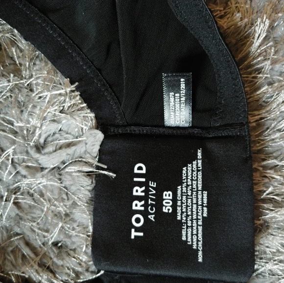 Torrid Active Black Bra 50B - Picture 7 of 7